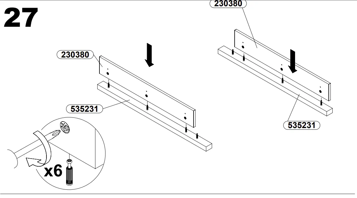 Trondheim Pat 160 TDHL1162 Bed Assembly Instructions illustration
