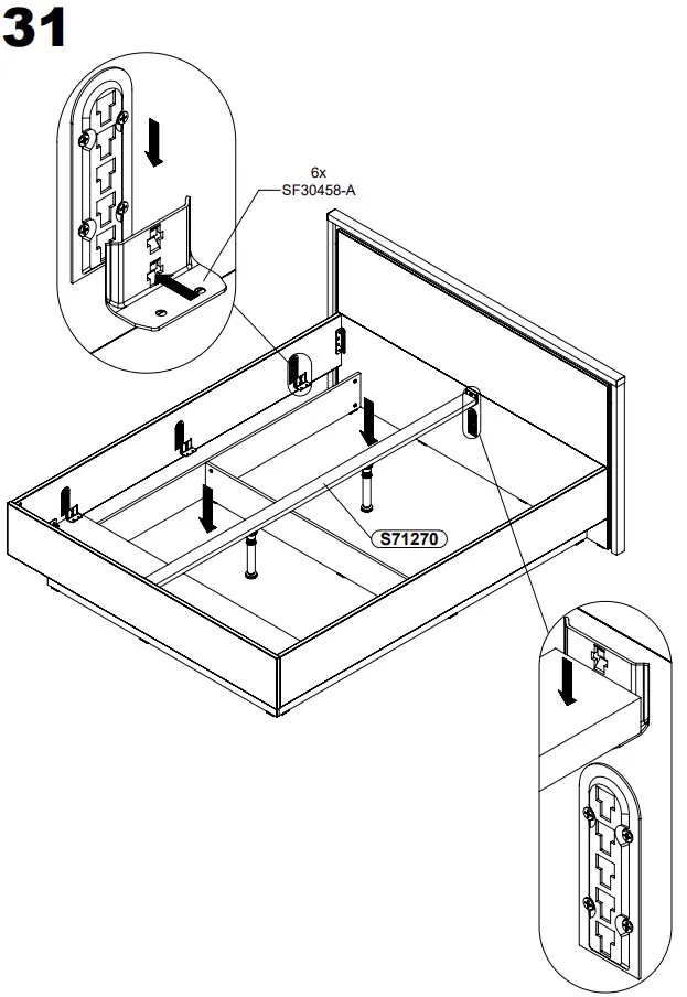 Trondheim Pat 160 TDHL1162 Bed Assembly Instructions illustration