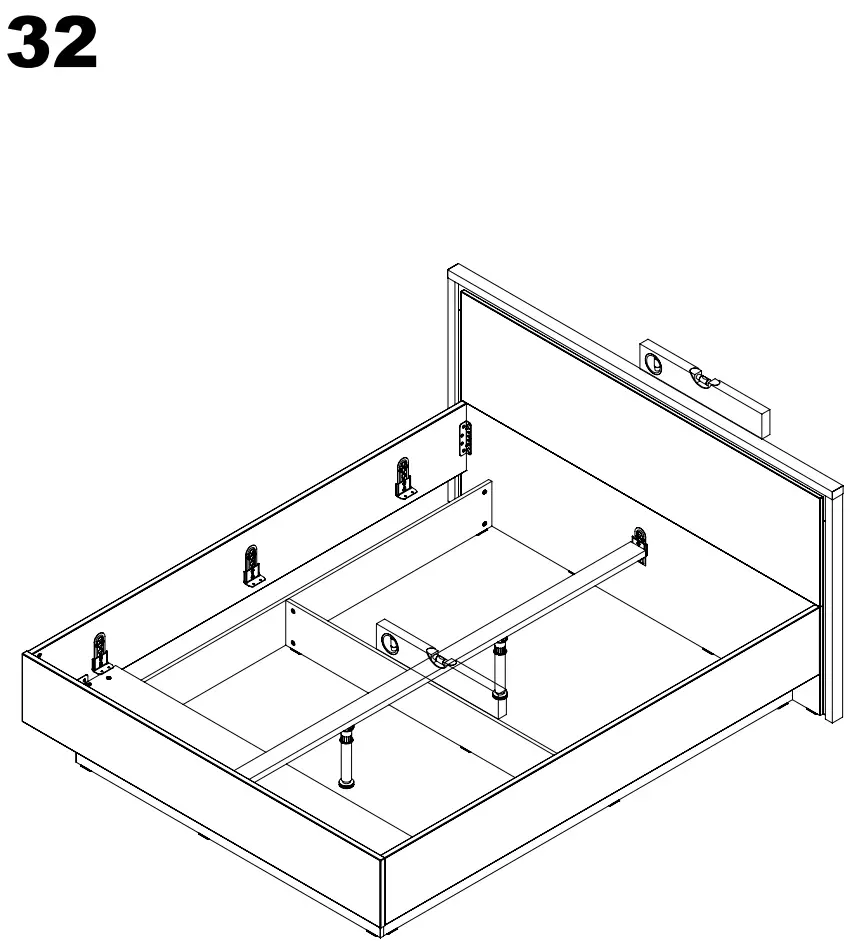 Trondheim Pat 160 TDHL1162 Bed Assembly Instructions illustration