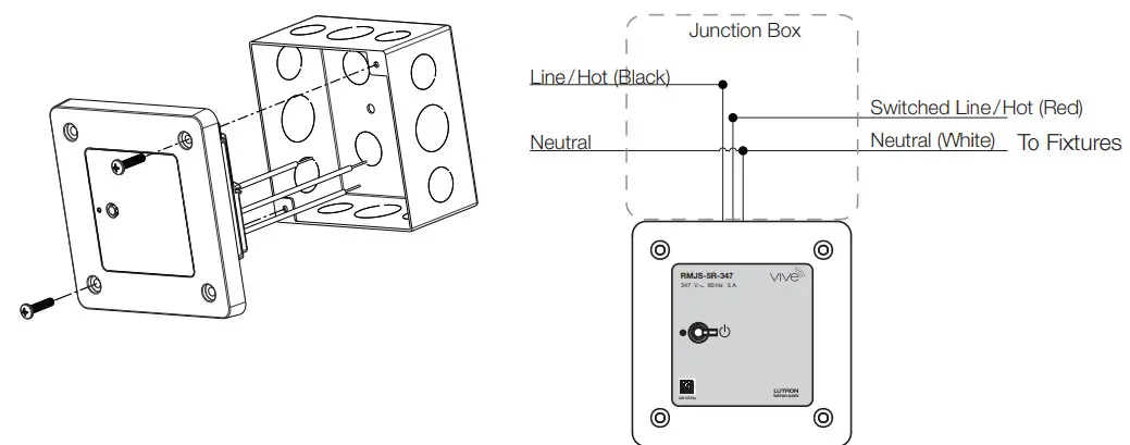 Vive RMJS-5R-347 PowPak 347 V~ Relay Module - Junction Box