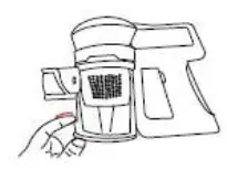 H Koenig UP680 Wireless Handheld Vacuum Cleaner - DUST CUP2