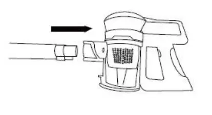 H Koenig UP680 Wireless Handheld Vacuum Cleaner - metal tube