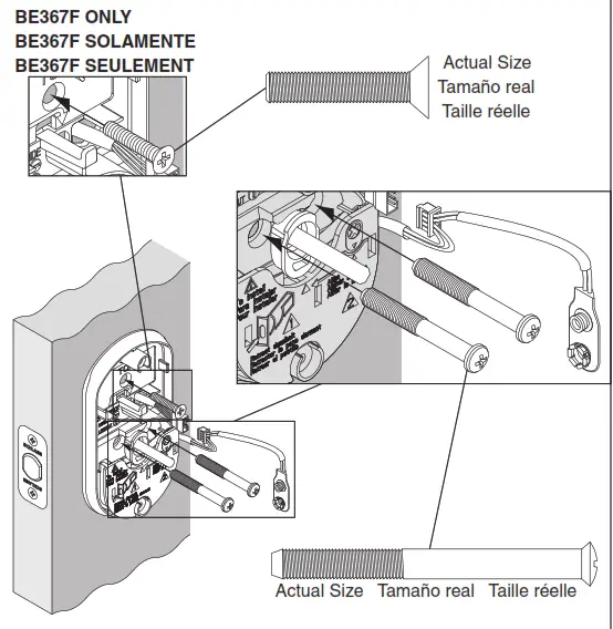 Schlage BE367 - BE367F - Check Cam and Install Screws