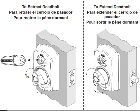 Schlage BE367 - BE367F - Retract Deadbolt