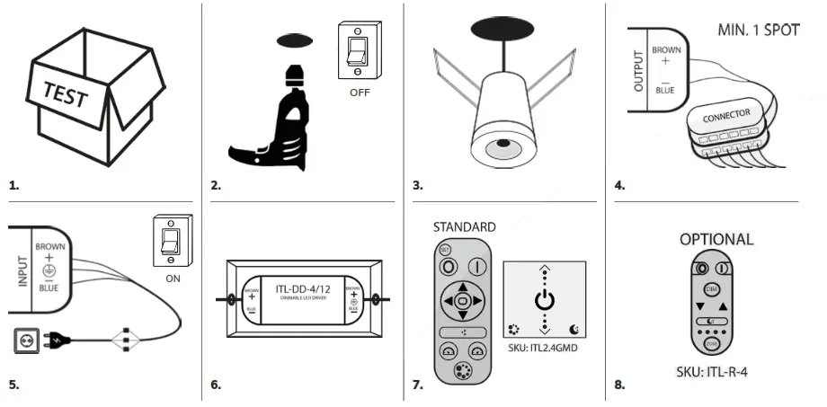 HOFTRONIC 1M3W-6TMD Malaga LED Porch Lights Dimmable - Fig