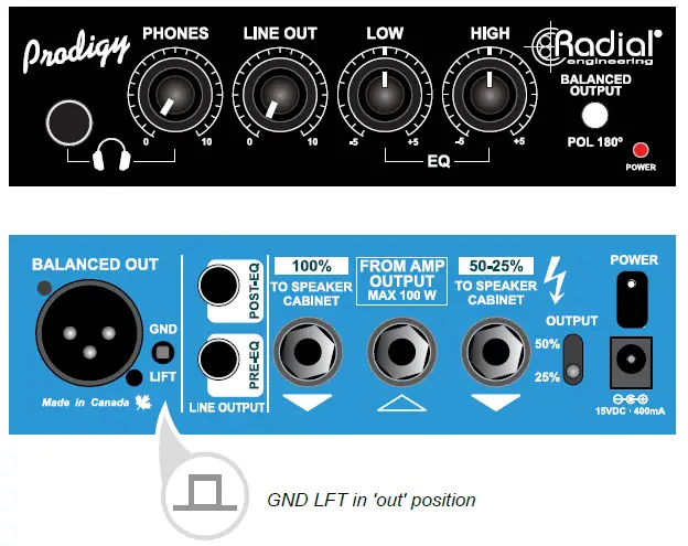Radial engineering Headload Prodigy Speaker Load Box fig 4