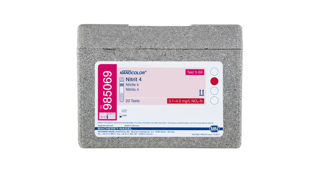 Macherey-nagel Test 0-69 Nanocolor Nitrite 4 Test Tube User Manual