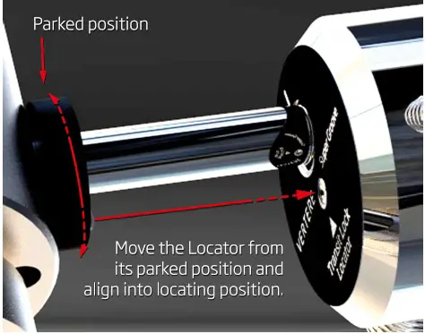 VERTERE Audio Super Groove Precision Tonearm - Using the Counterweight Location Device for transit 2