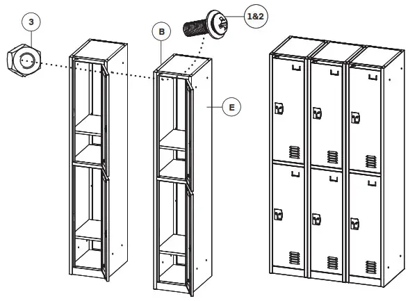 ADIR Corp ADI629-202 Double Tier Locker - Installation Instructions 1