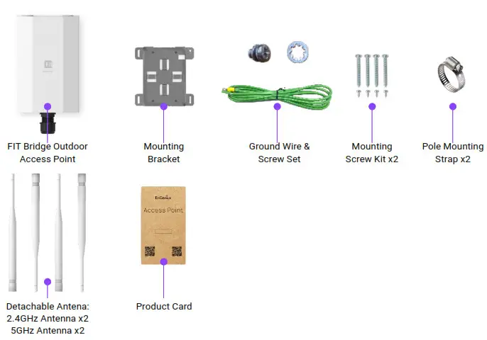 EnGenius EWS850-FIT Fit Wi-Fi 6 2×2 Outdoor Wireless Access Point - 1