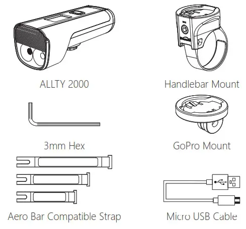 OLIGHT ALLTY 2000 Bicycle Light - IN THE BOX