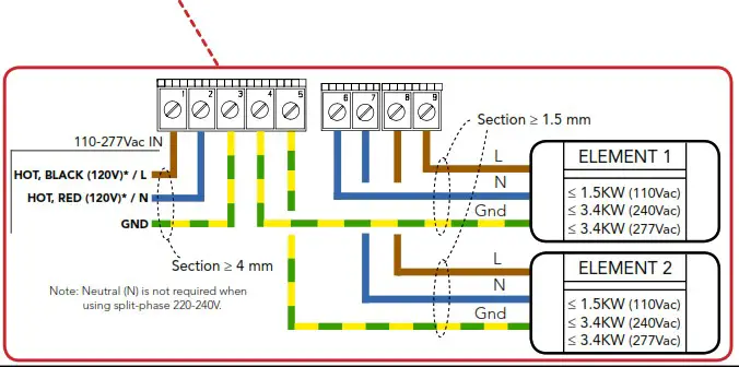 BROMIC HEATING Tungsten Smart Heat Electric Wireless Dimmer Controller - WIRING DIAGRAM 3