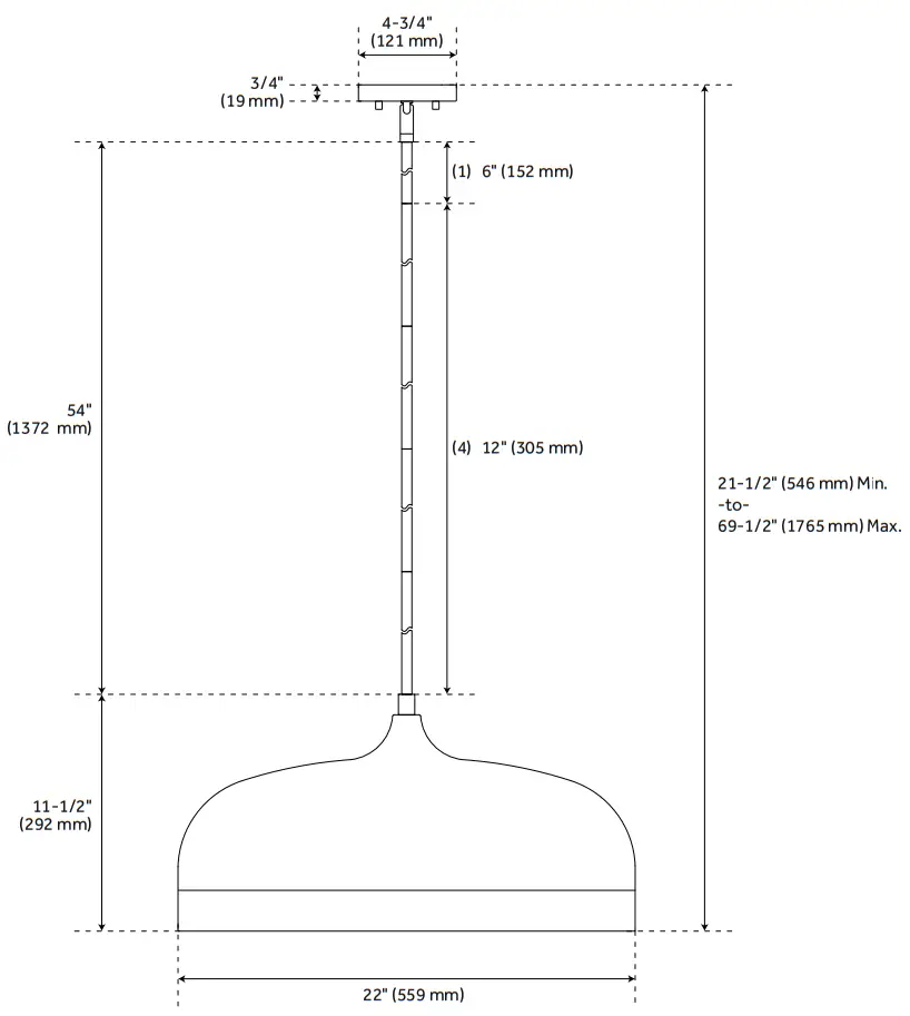 PARK HARBOR 953464 Korbel 4 Light Pendant Light - fig