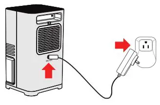 DW DARTWOOD 1000ml (34oz) Small Dehumidifier User Manual - Connect the power adapter