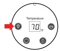 DW DARTWOOD 1000ml (34oz) Small Dehumidifier User Manual - Press the light button to turn the light on and off