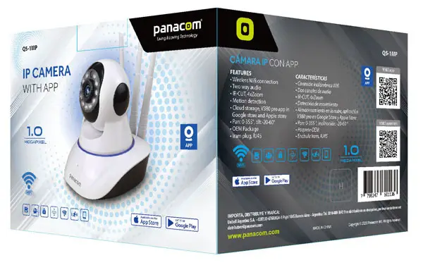 Panacom Q5-1mp Ip Camera With App User Manual