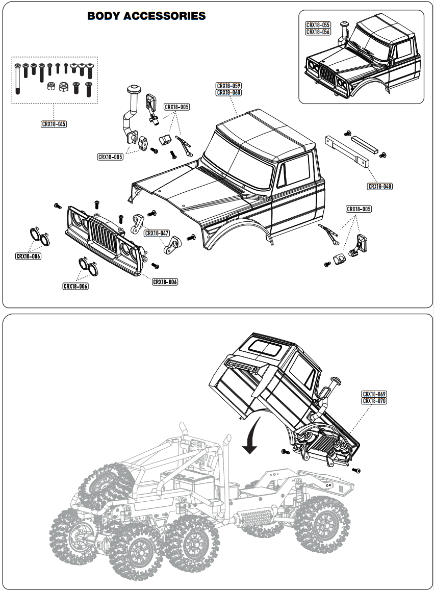 hobbytech CRX18 Flat Cage 6WD Blue - fig 10