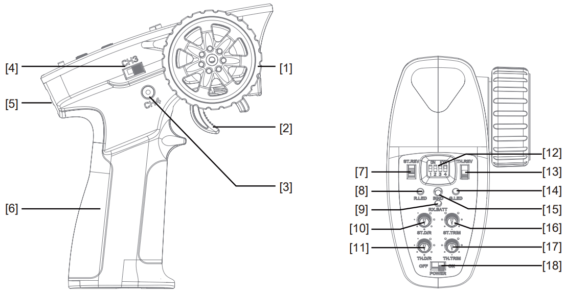 hobbytech CRX18 Flat Cage 6WD Blue - fig
