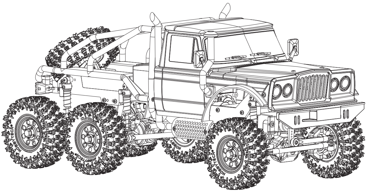 hobbytech CRX18 Flat Cage 6WD Blue