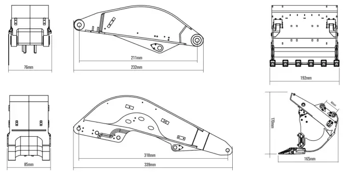 AMEWI K970-200 Kabolite Metal Forward Shovel Hydraulic RTR Excavator - 25