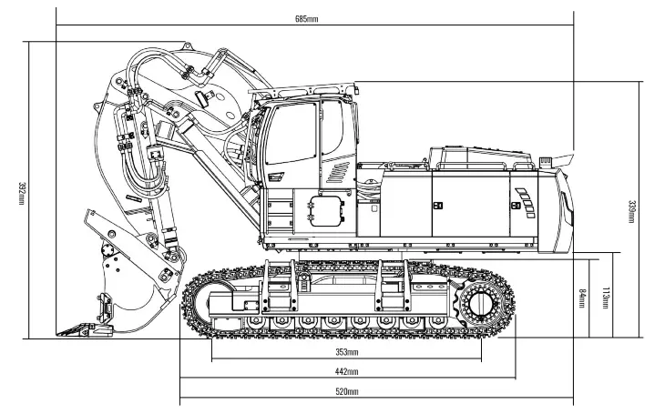 AMEWI K970-200 Kabolite Metal Forward Shovel Hydraulic RTR Excavator - 26