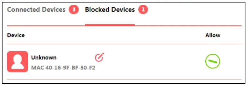 MERCUSYS 300Mbps Enhanced Wireless N Router MW325R - Blocked Devices