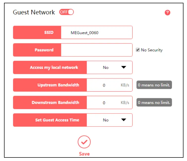 MERCUSYS 300Mbps Enhanced Wireless N Router MW325R - Guest Network