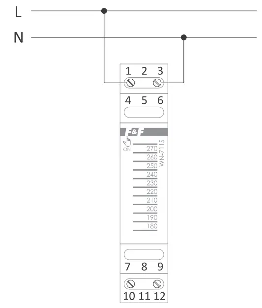 F F WN-711S Voltage Indicator - Wiring diagram