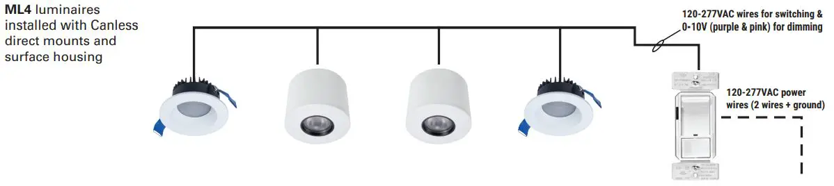 COOPER LIGHTING HALO ML4 Series Led Recessed Downlight Owner's Manual - 0-10V Dimming