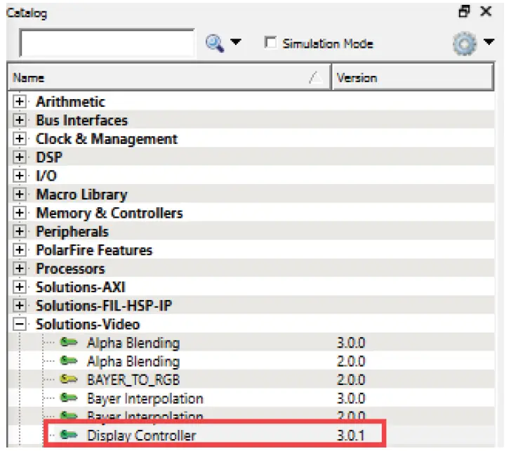 Microsemi UG0649 Display Controller 8
