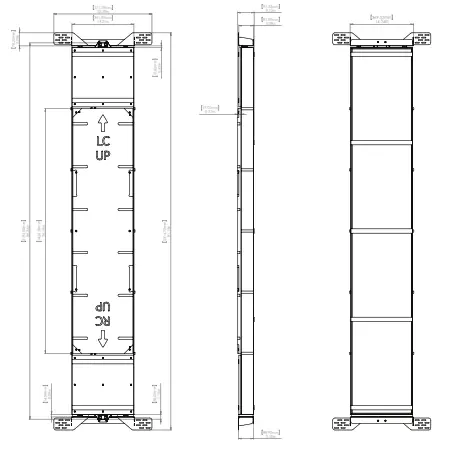MARTIN LOGAN Statement40XW Flagship Performance In-Wall Line Source Speaker - DIMENSIONS