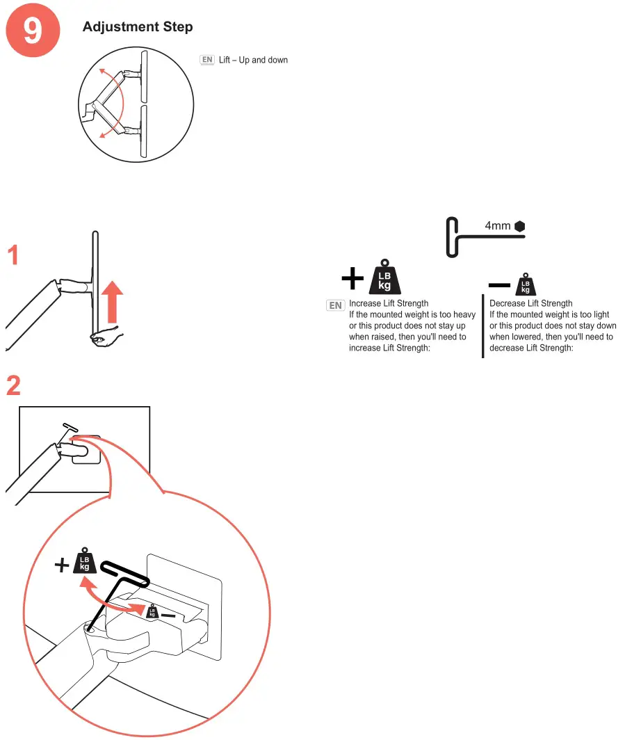 ergotron Heavy-Duty Tilt Pivot - Adjustment Step 9