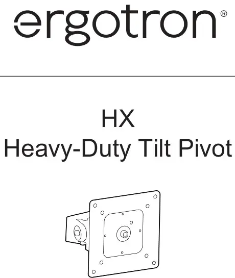 ergotron Heavy-Duty Tilt Pivot User Guide