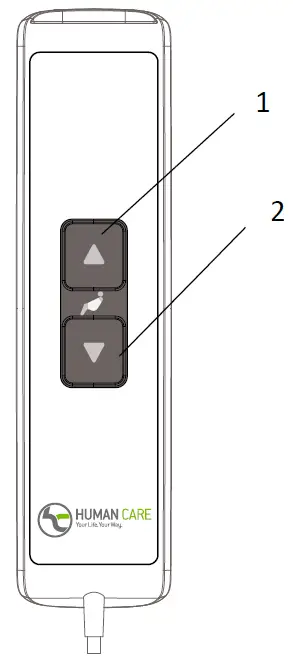 HUMAN CARE 55300H Roomer S Overhead Lift with Hanger Bar Hand control