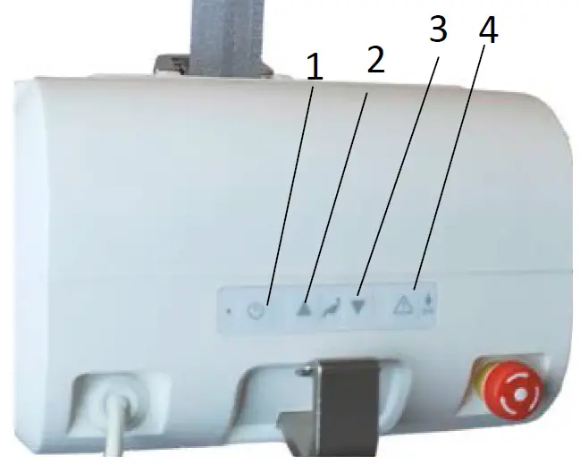 HUMAN CARE 55300H Roomer S Overhead Lift with Hanger Bar Secondary control panel