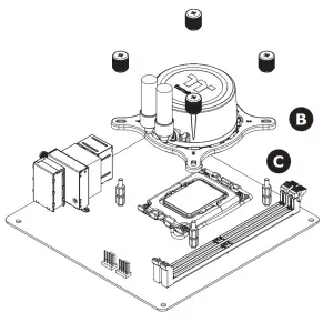 thermaltake CLW0222-B Water 3.0 Performer C with Low Noise Cable - Block1