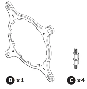thermaltake CLW0222-B Water 3.0 Performer C with Low Noise Cable - parts1