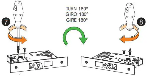 SALTO LA1T1770A24IMSLH Ansi Mortise Lock Without Deadbolt - Hand changing 3
