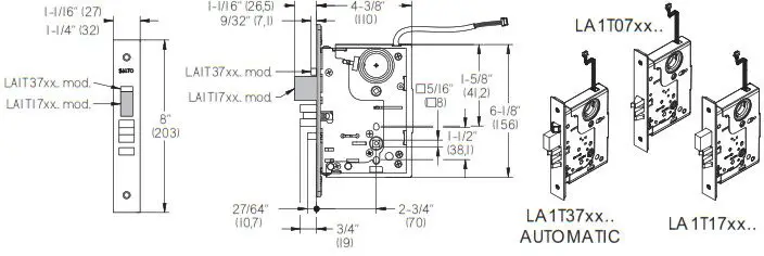 SALTO LA1T1770A24IMSLH Ansi Mortise Lock Without Deadbolt - Installation guide