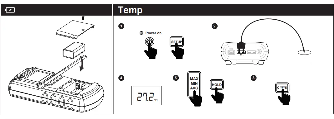 MASTECH MS6513 Digital Thermometer fig3