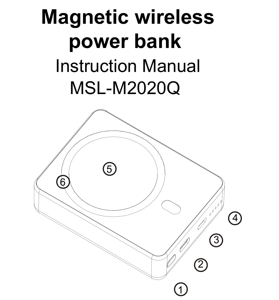 MOSSLO MMSL-M2020Q Magnetic Wireless Power Bank Instruction Manual