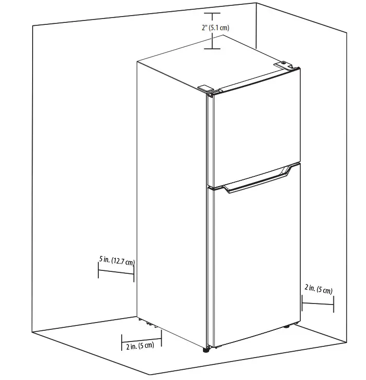 INSIGNIA Refrigerator - Providing correct ventilation