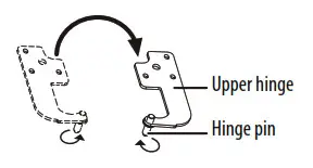Remove the hinge pin from the upper hinge