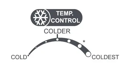 Setting the freezer temperature