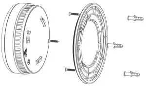 X SENSE SD01 Photoelectric Smoke Alarm with Escape Light - Mounting Steps