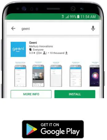 geeni Smart Wi-Fi Floodlight Camera - Geeni app download from Play Store