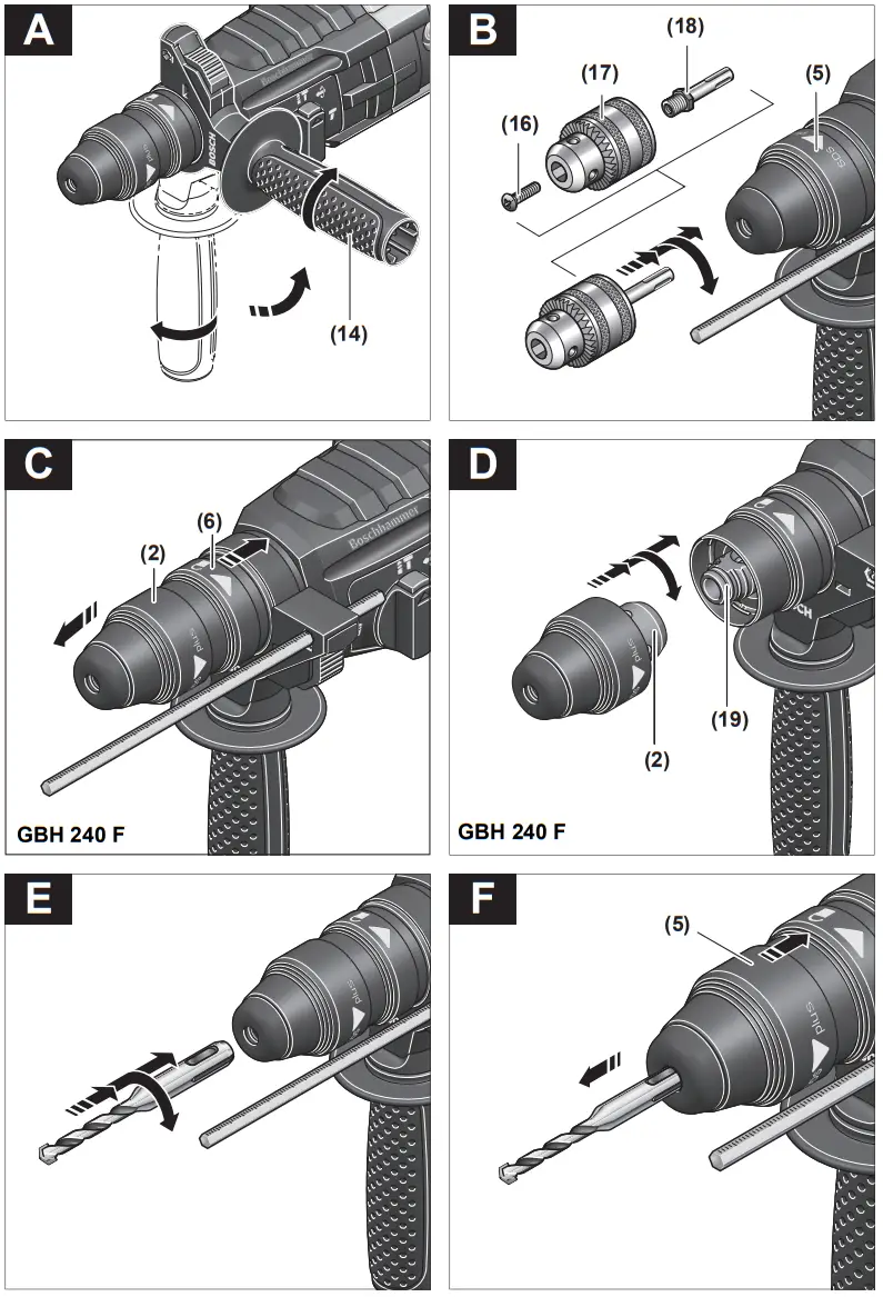 BOSCH 240 F GBH Professional Rotary Hammer - fig 1