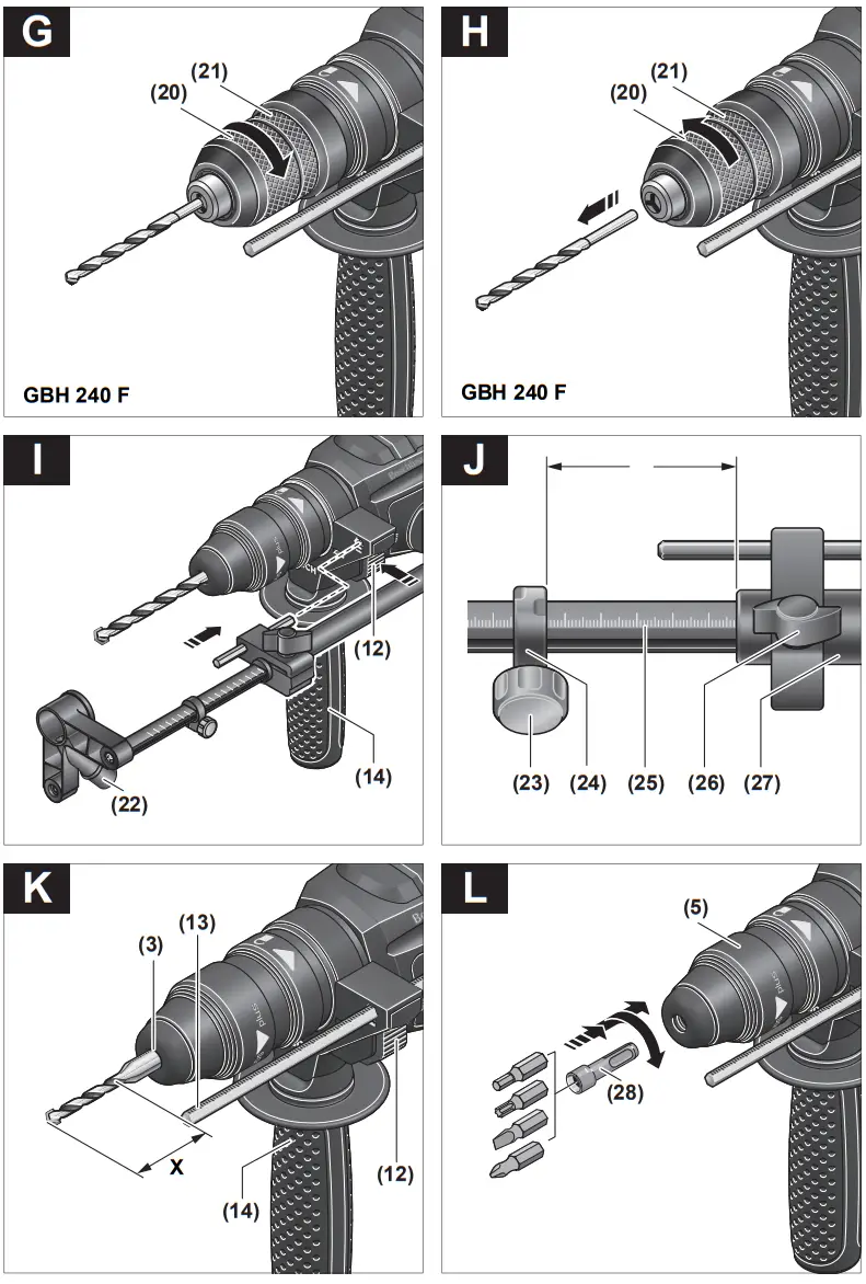 BOSCH 240 F GBH Professional Rotary Hammer - fig 2
