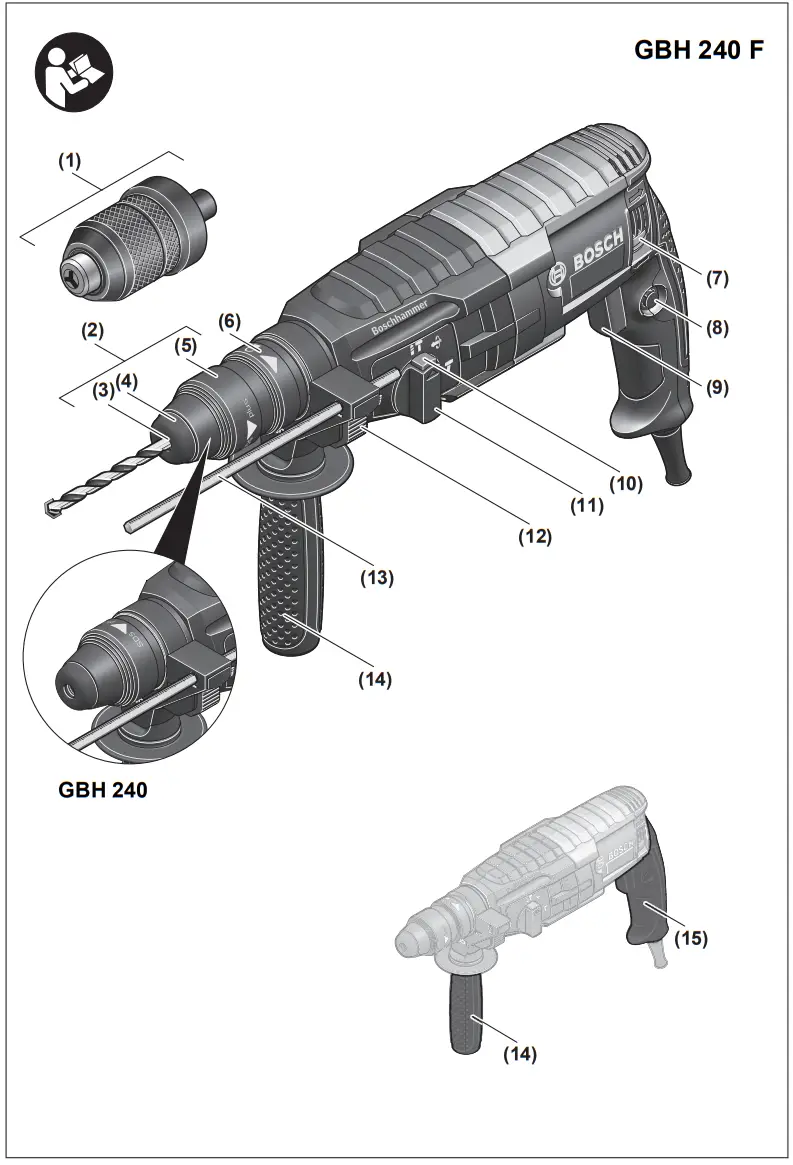 BOSCH 240 F GBH Professional Rotary Hammer - fig