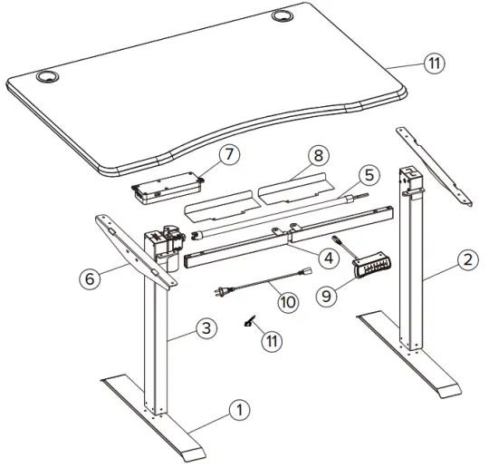 mopio B08NJK2T1S Sterling Standing Desk - Parts